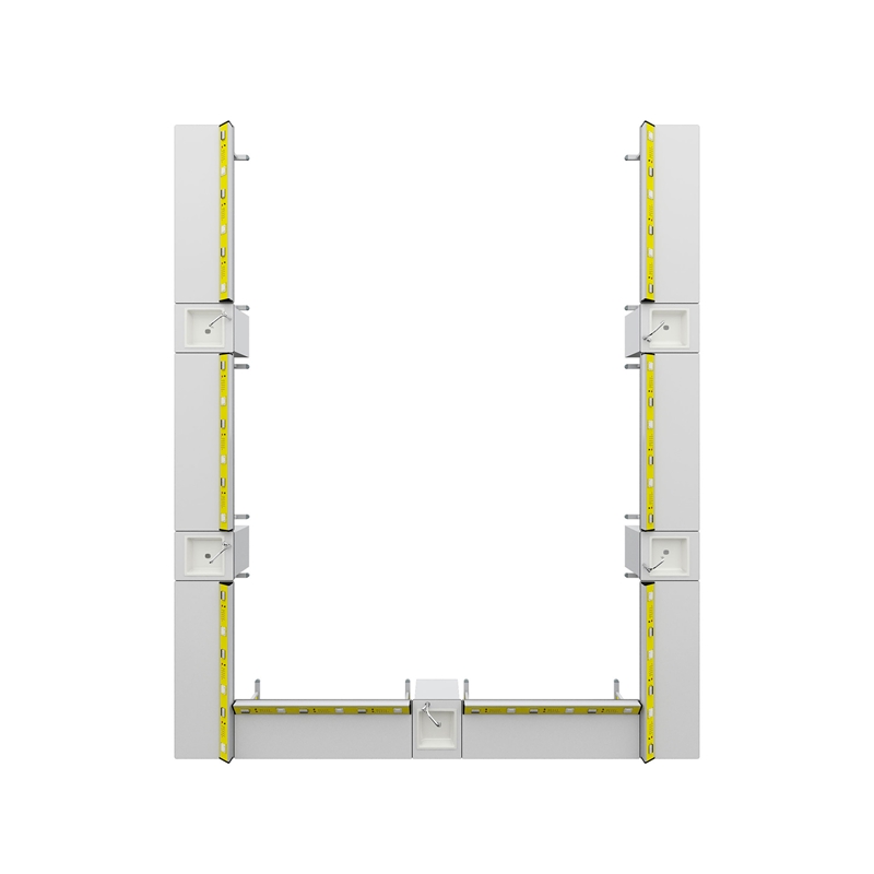 RFG Ученическа маса Flat, лабораторна, 180 х 60 х 75 cm, жълто-бяла