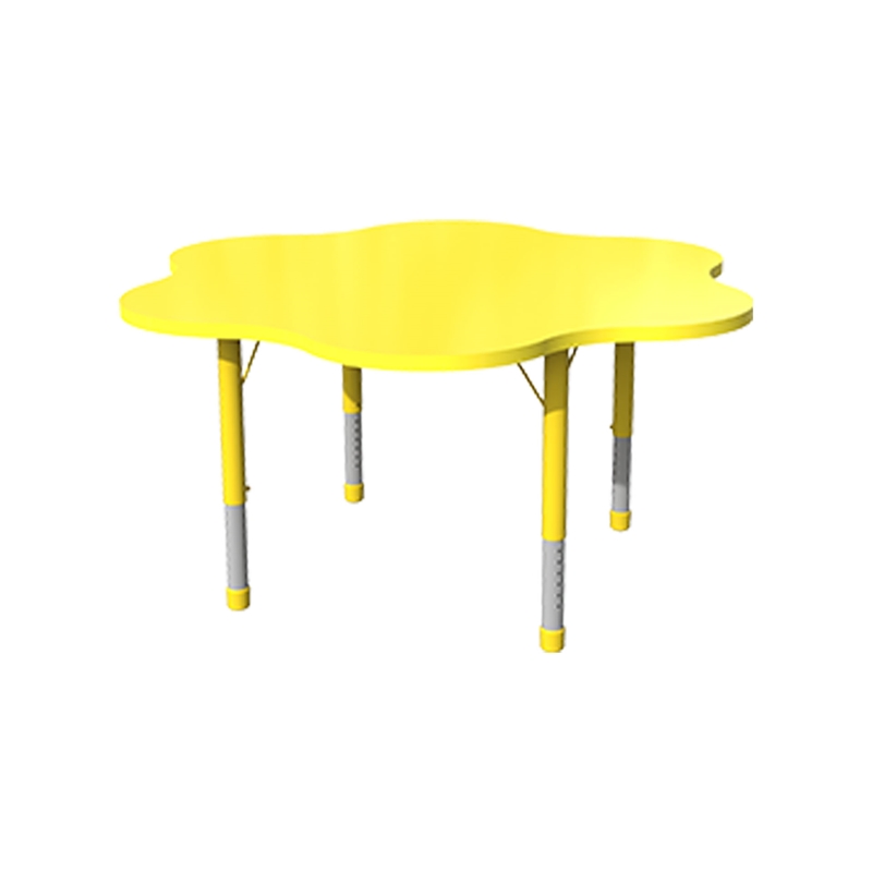 RFG Ученическа маса Flower, с регулируема височина, 1200 х 1200 х 370-620 mm, жълта