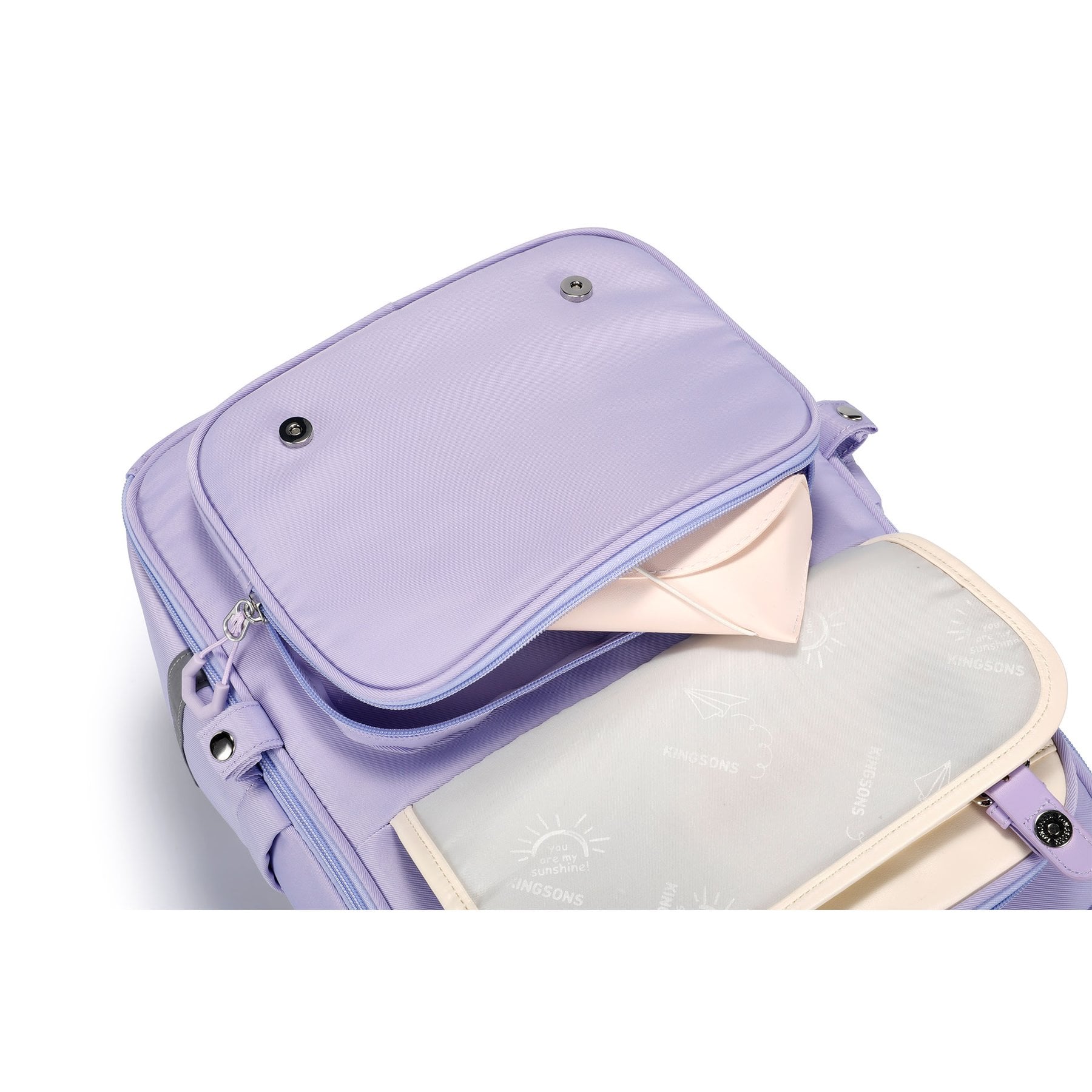 Kingsons Safeback Junior backpack, school, purple