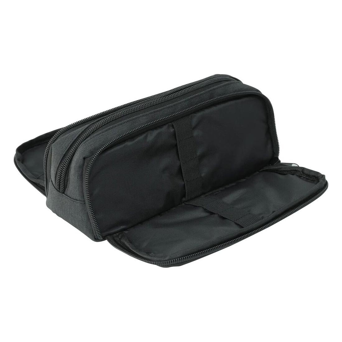 Eberhard Faber Toiletry bag, three compartments, anthracite, empty