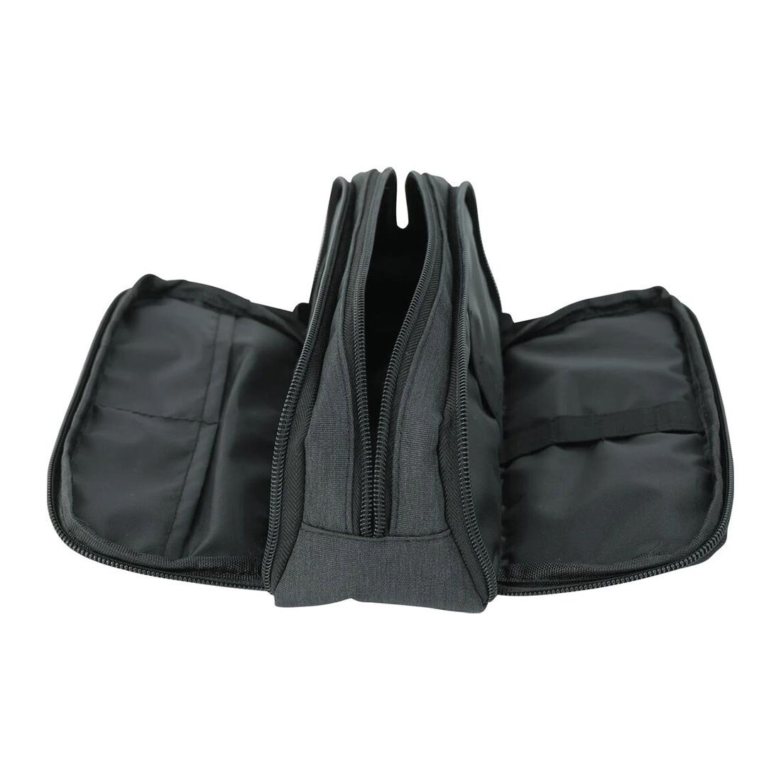 Eberhard Faber Toiletry bag, three compartments, anthracite, empty