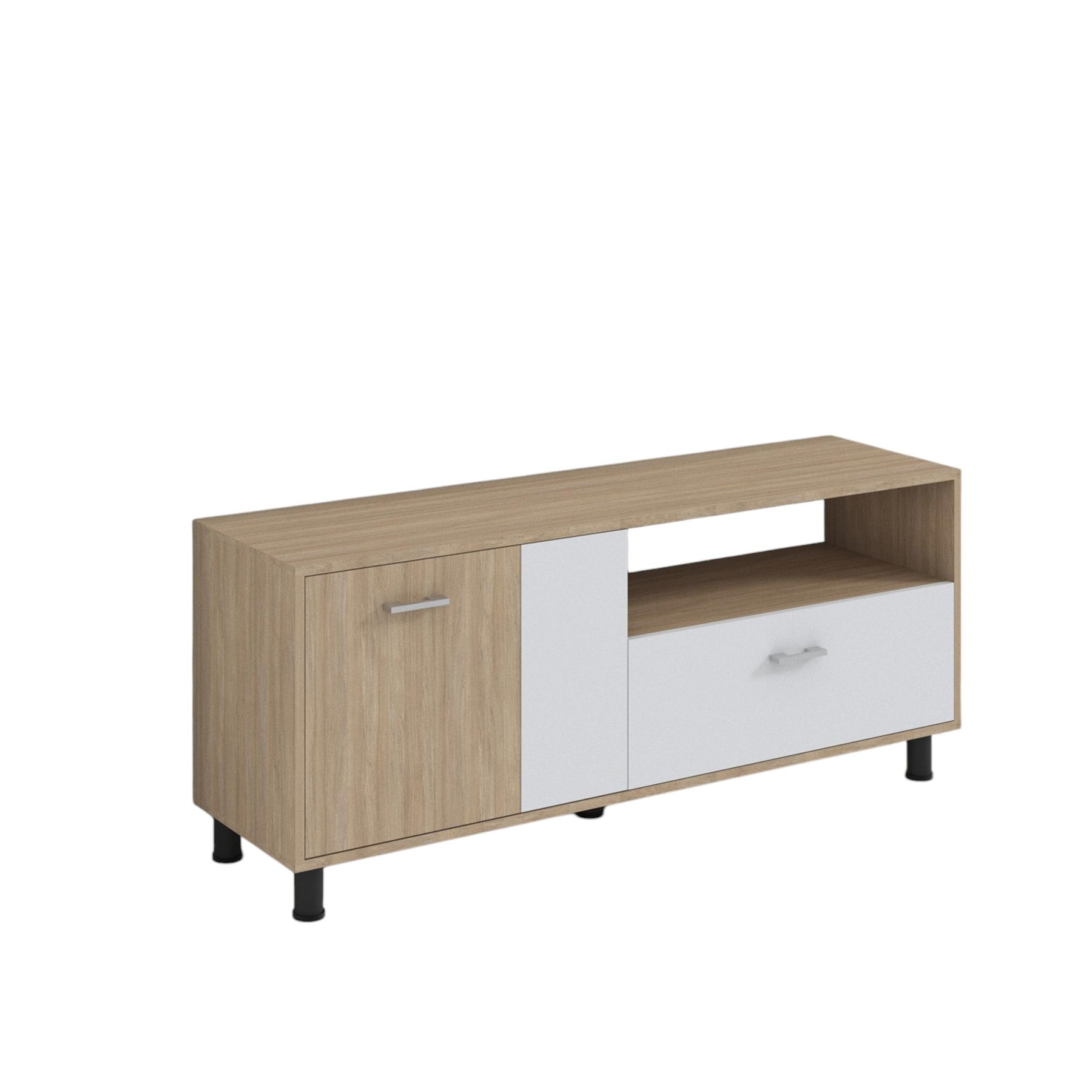 RFG TV cabinet, 1470 x 400 x 630 mm, sonoma oak and white