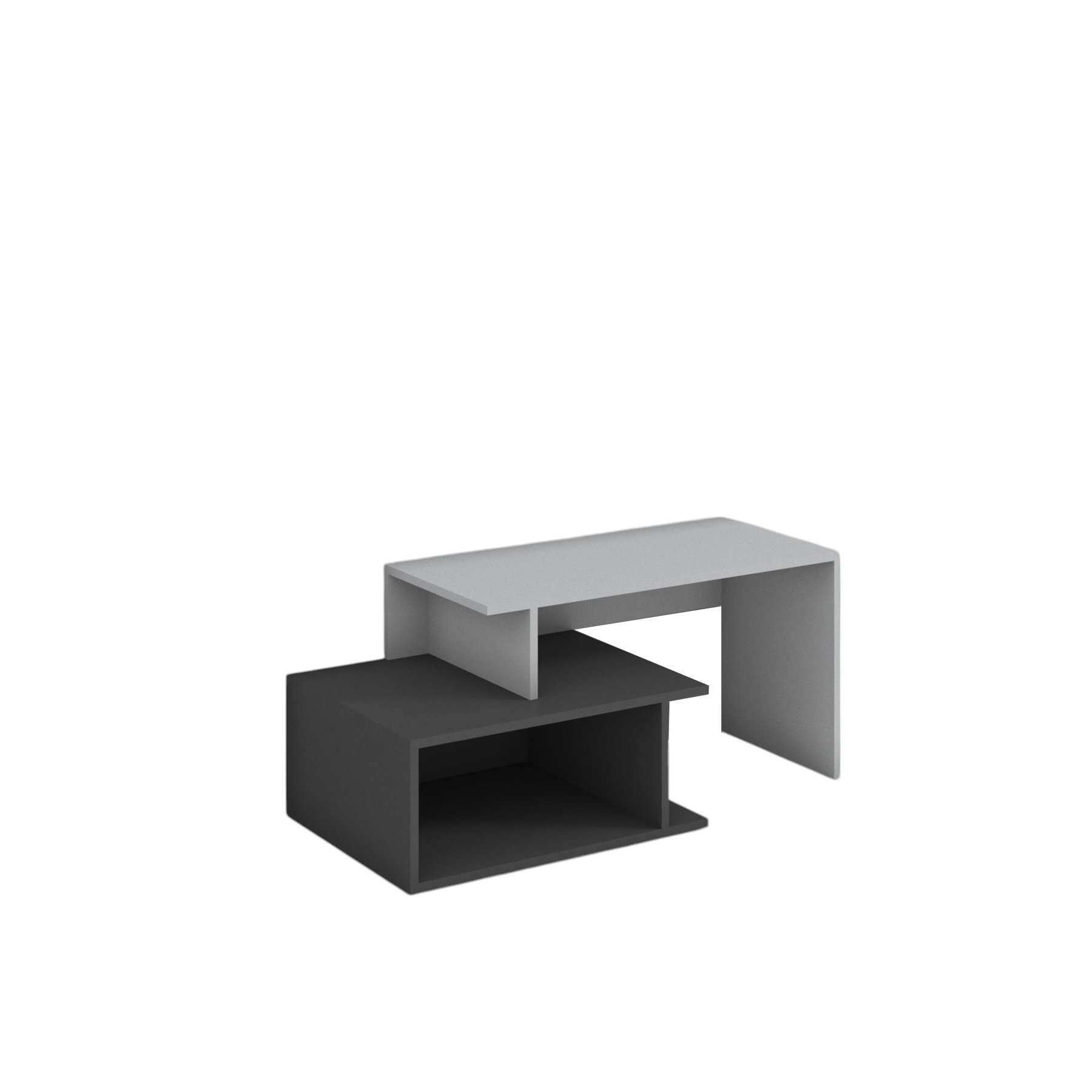 RFG TV cabinet, 1250 x 500 x 500 mm, graphite base, gray superstructure