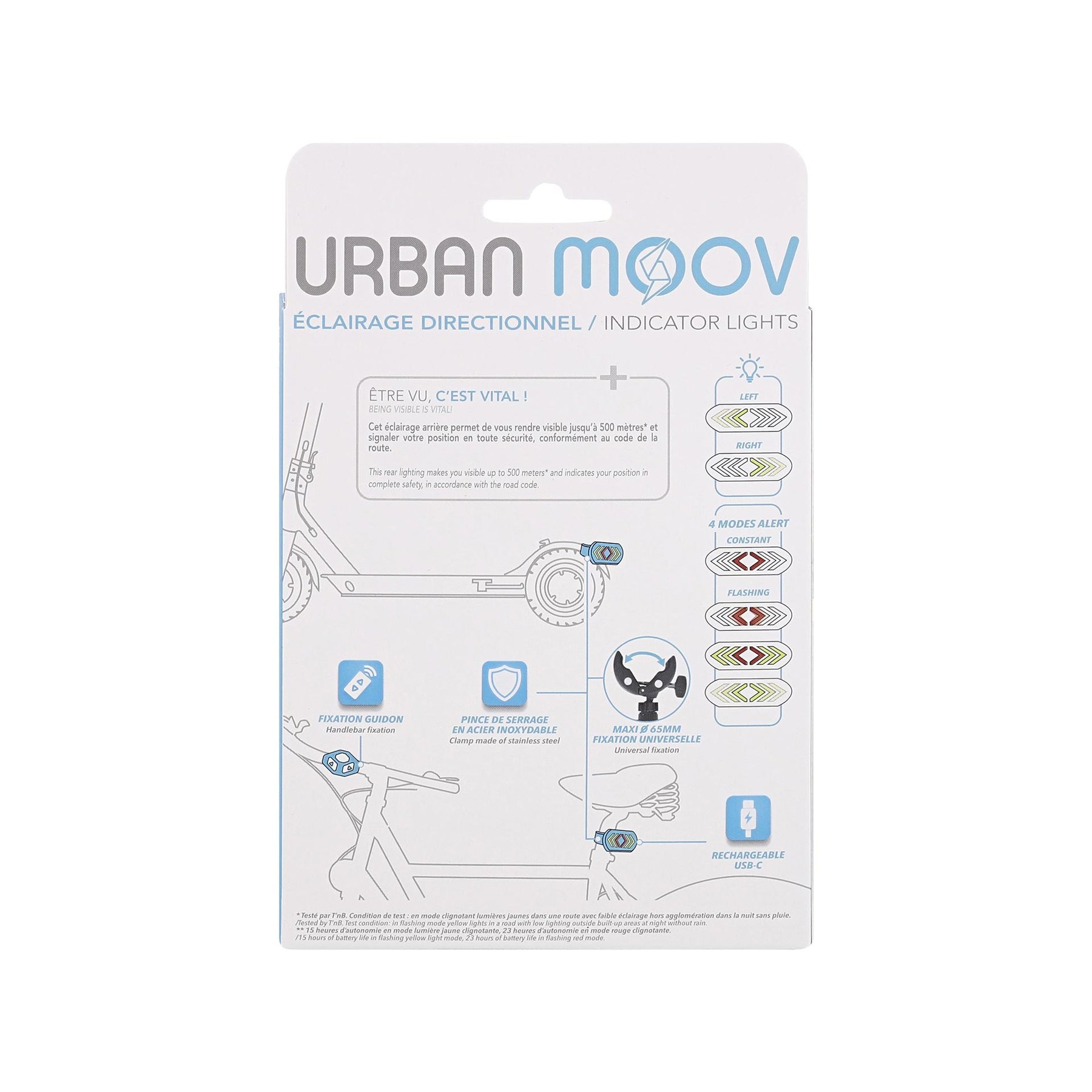 TNB Urban Moov bicycle turn signal, with controller