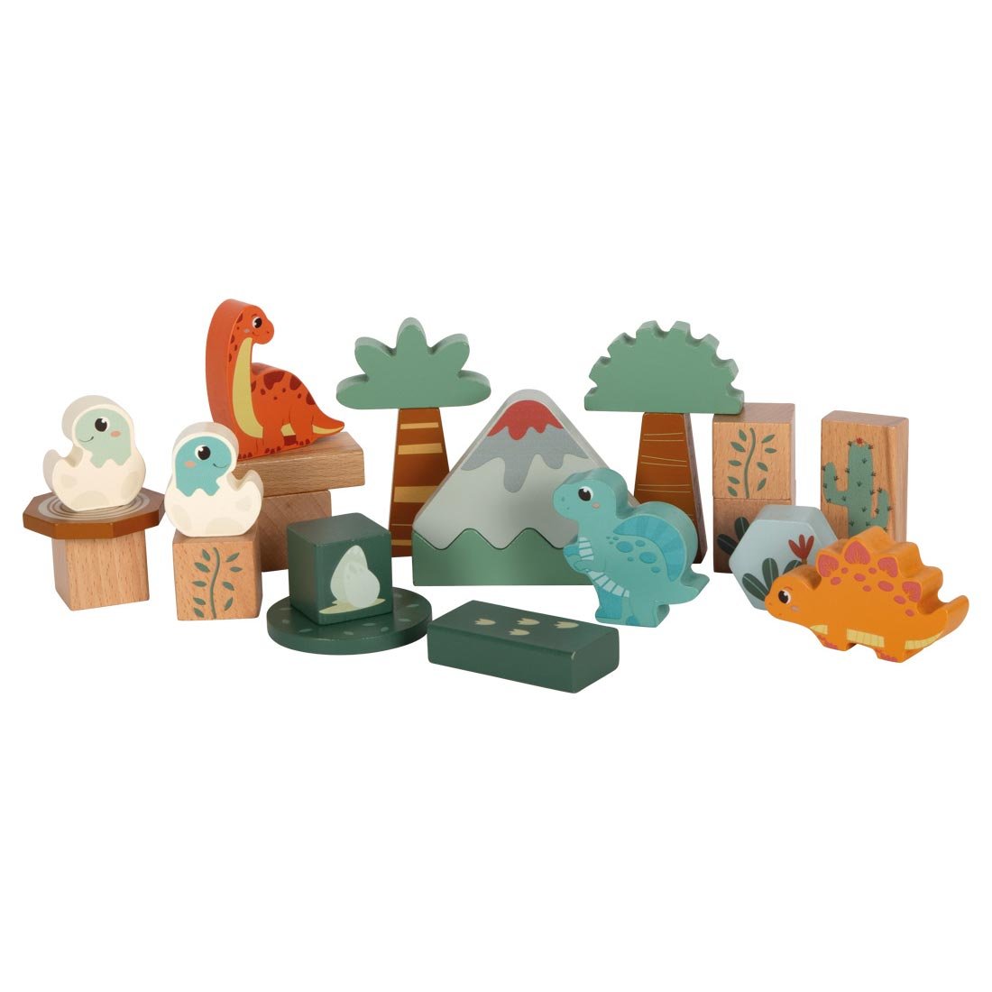 Small Foot Конструктор Динозавър, дървен, 50 части