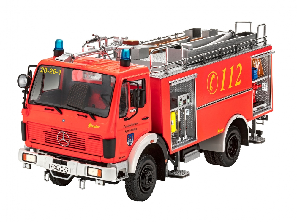 Сглобяем модел Пожарна кола, Mercedes-Benz 1625 TLF 24/50, 231 части