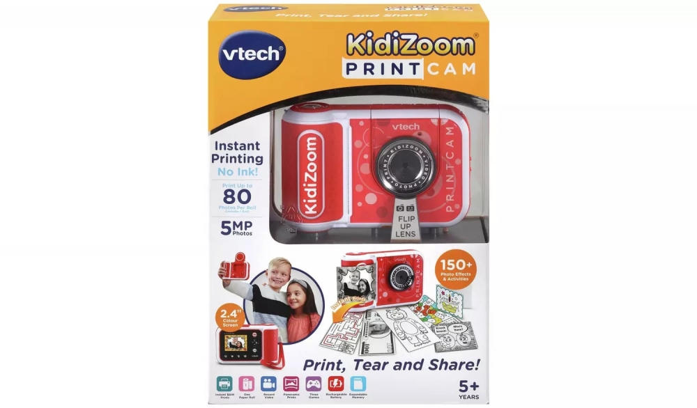 Интерактивна играчка Камера за моментни снимки 5MP, Червен
