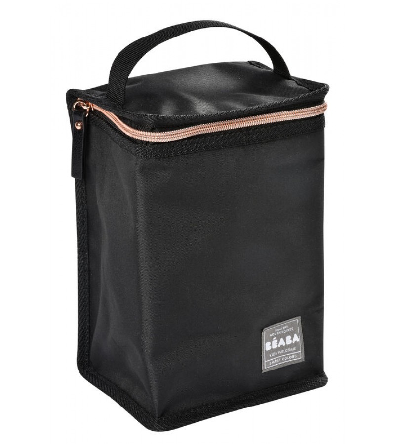 Термоизолираща чанта за бебешка храна, black/pink gold