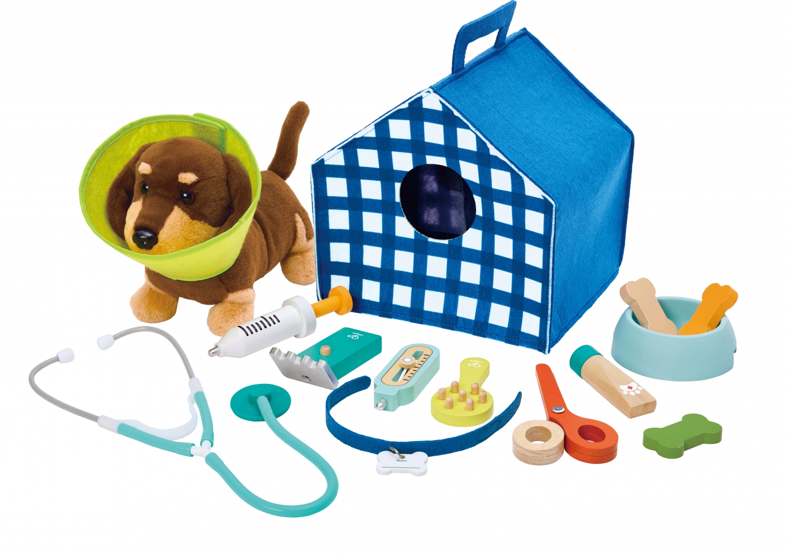 Комплект за игра, Hape, Ветеринарски комплект, 16 части