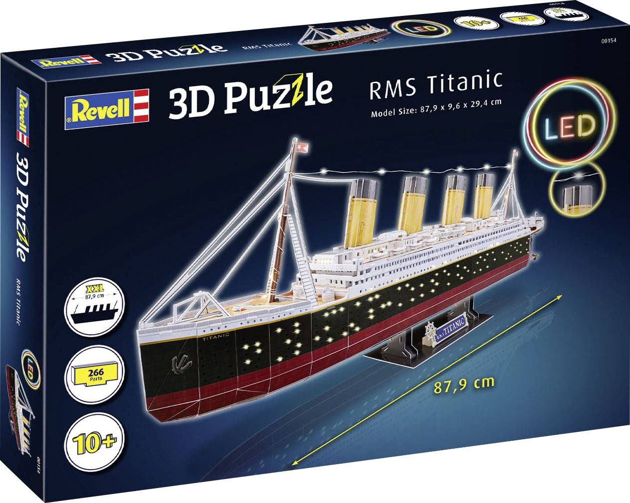 Пъзел 3D RMS Титаник с лед светлини, 266 части