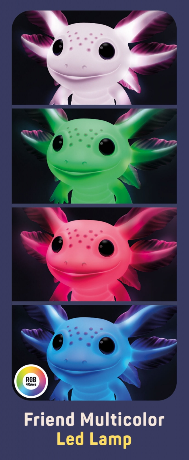 Night LED lamp, Lisciani, Rainy Days, Friend Axolotl