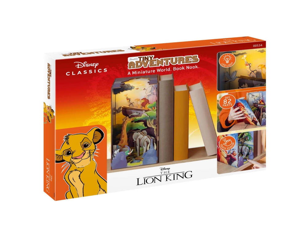 Assembly model with LED light, Revell, The Lion King, Small Worlds for assembly, 82 parts