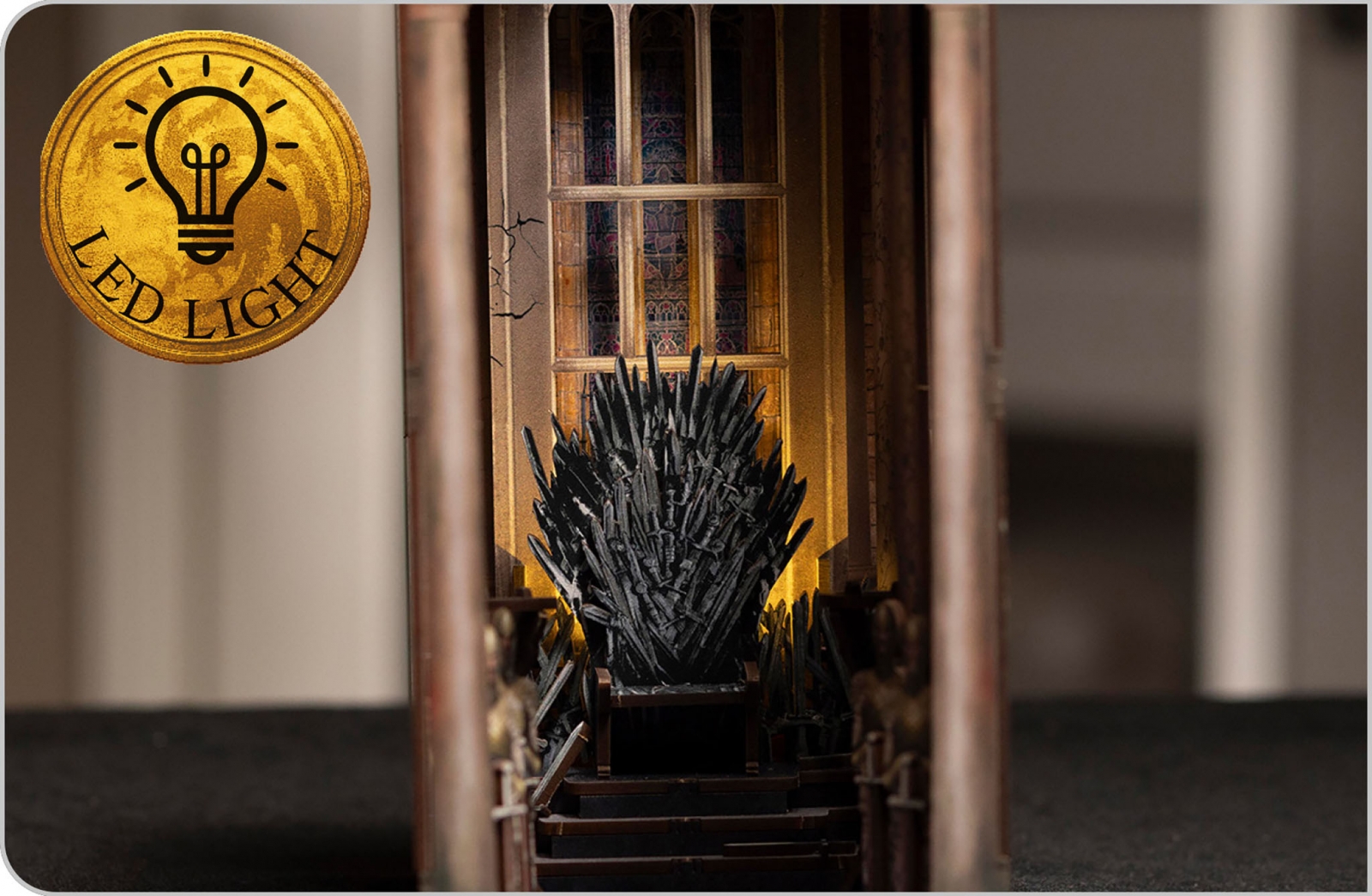 Assembly model with LED light, Revell, House of the Dragon, Iron Throne, Small Worlds for assembly, 91 parts