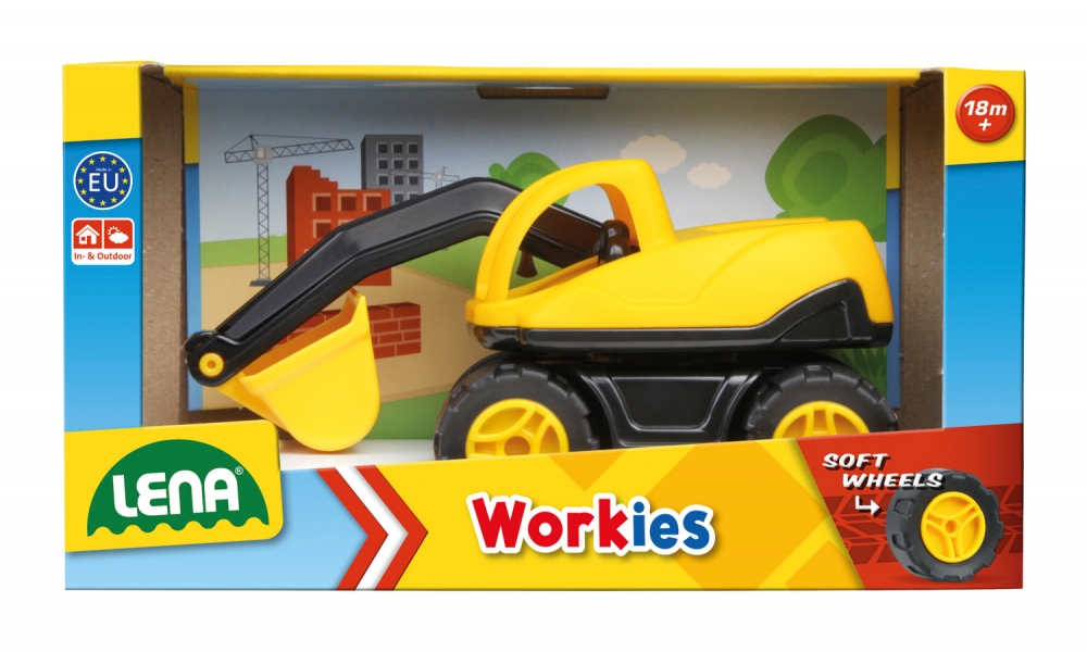 Количка за игра, Lena, Багер, Workies, 13 см