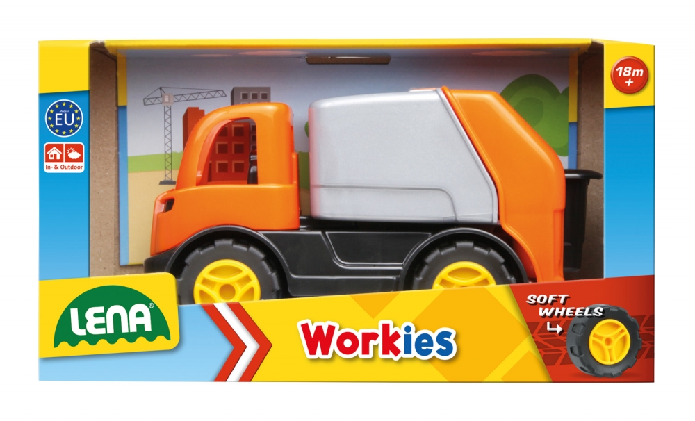 Количка за игра, Lena, Камион за боклук, Workies, 14 см