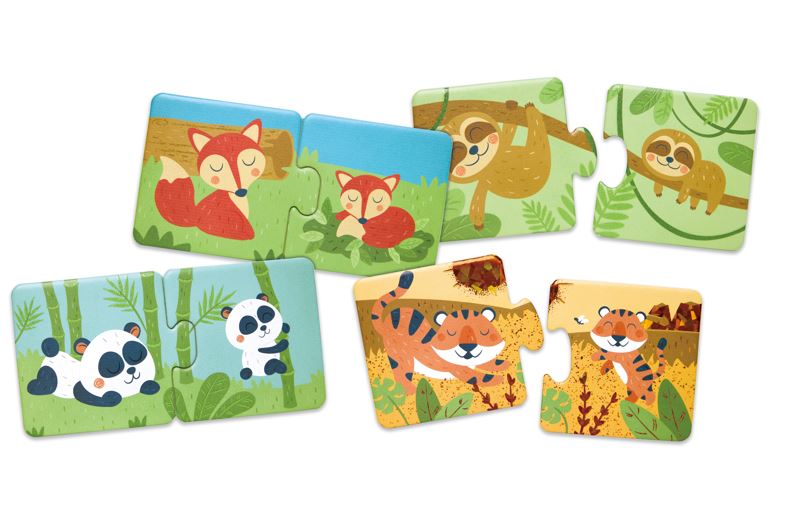 Children's educational puzzle, Hape, Animal Families, 36 pieces