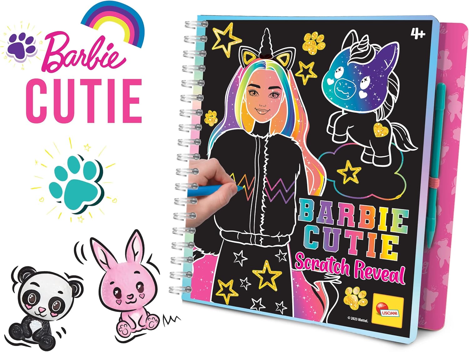 Творчески комплект, Lisciani, Barbie, Scratch Reveal, Скречбук Барби сладурче
