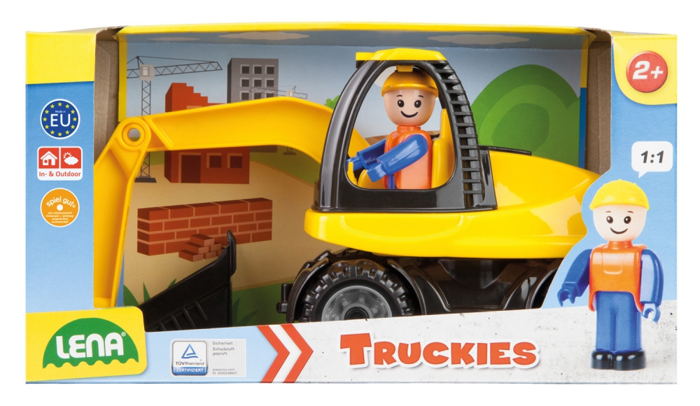 Количка за игра, Lena, Багер, Truckies, 25 см