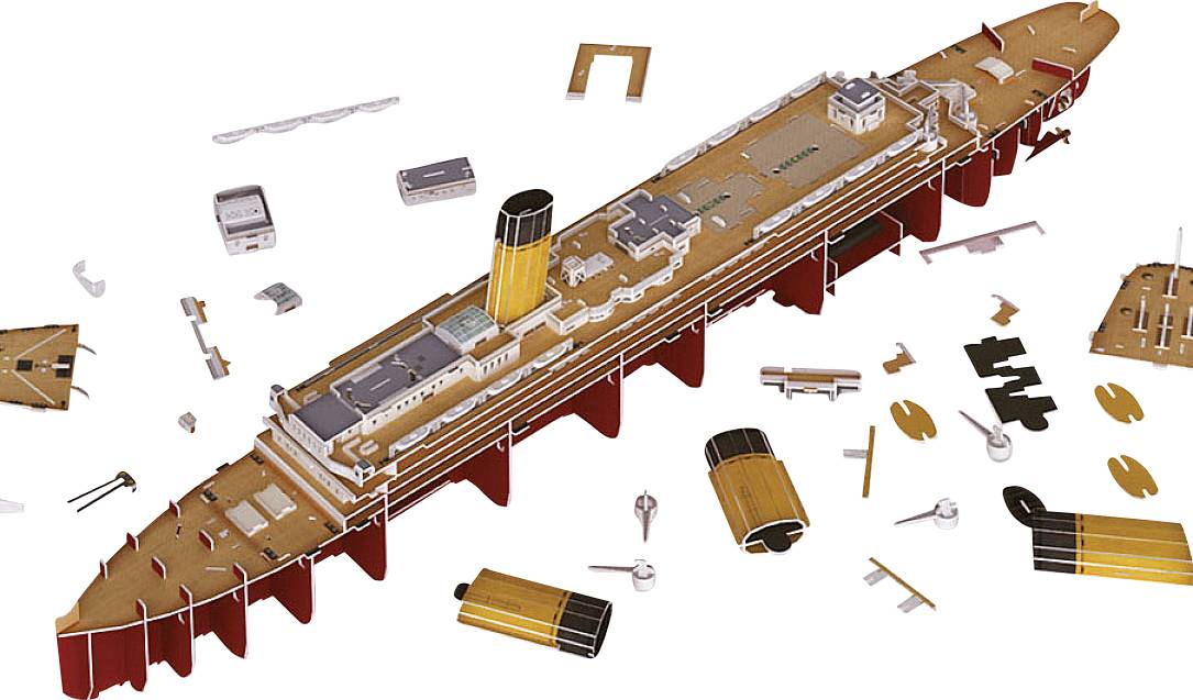 Пъзел 3D RMS Титаник с лед светлини, 266 части