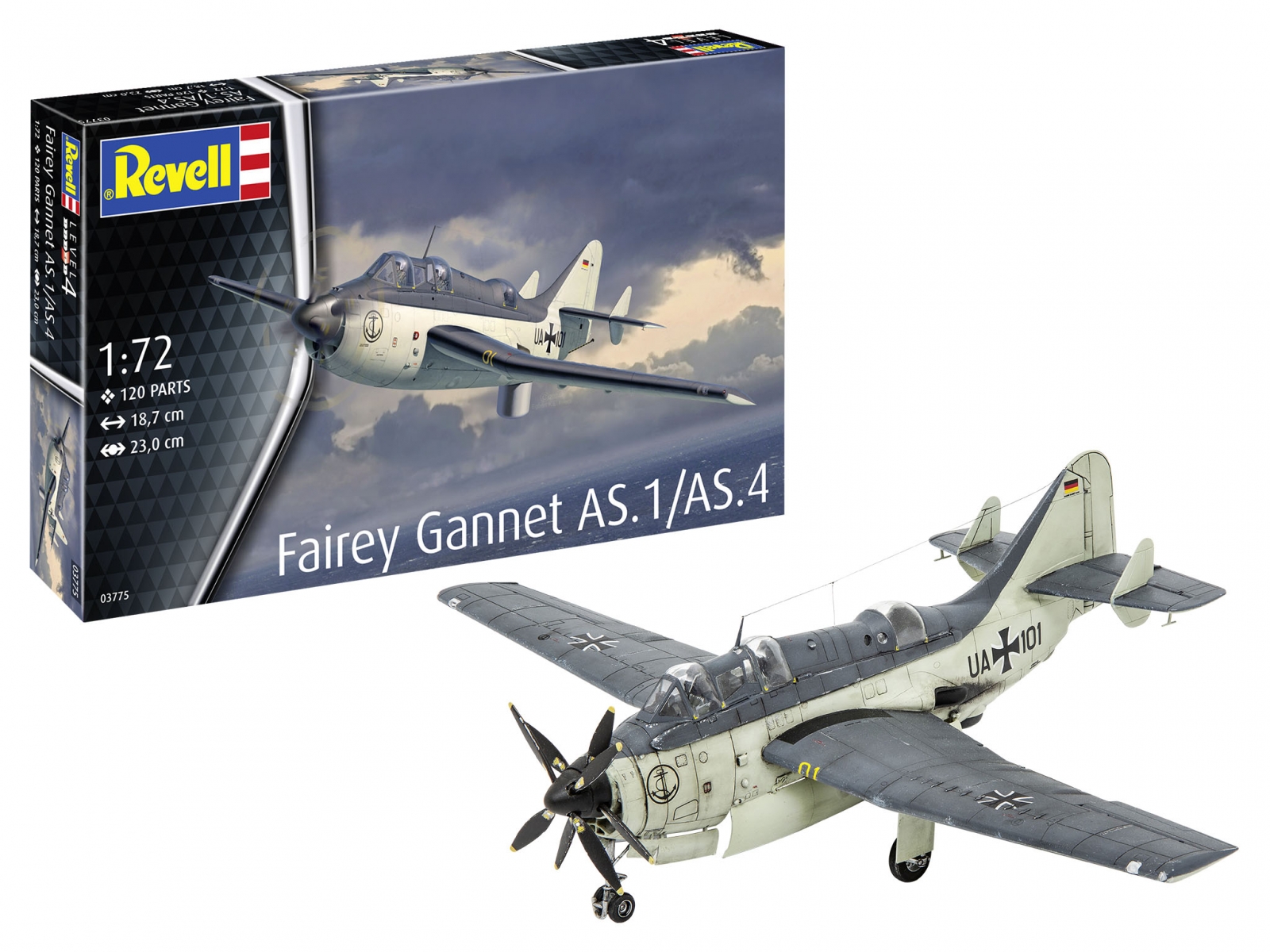 Сглобяем модел, Revell, Британски изтребител Fairey Gannet AS.1/AS.4, 120 части