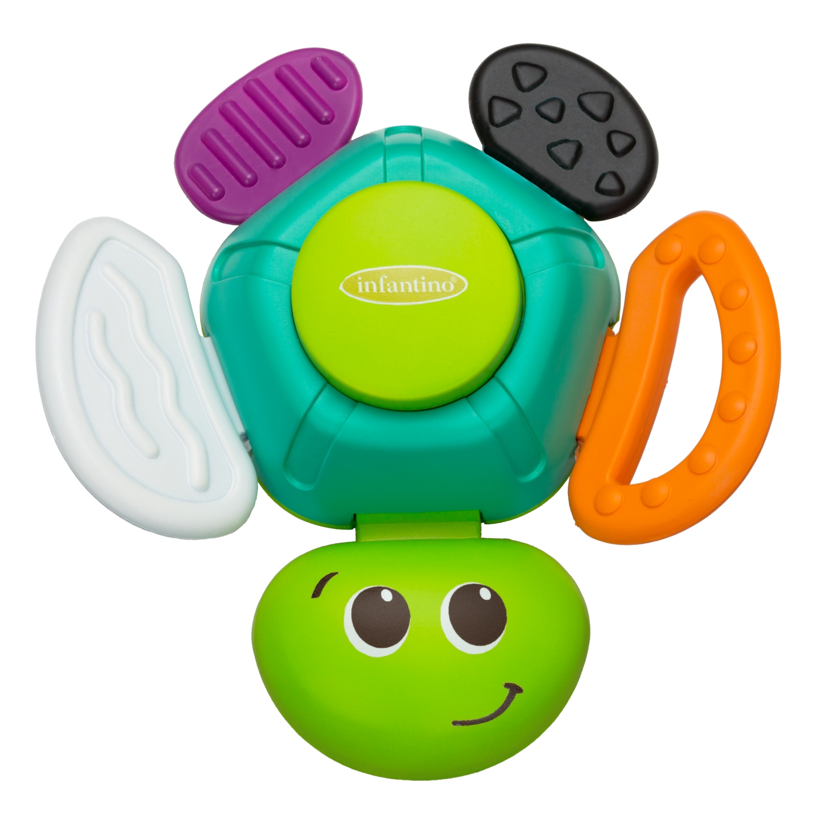 Сензорна бебешка дрънкалка, Infantino, Костенурка