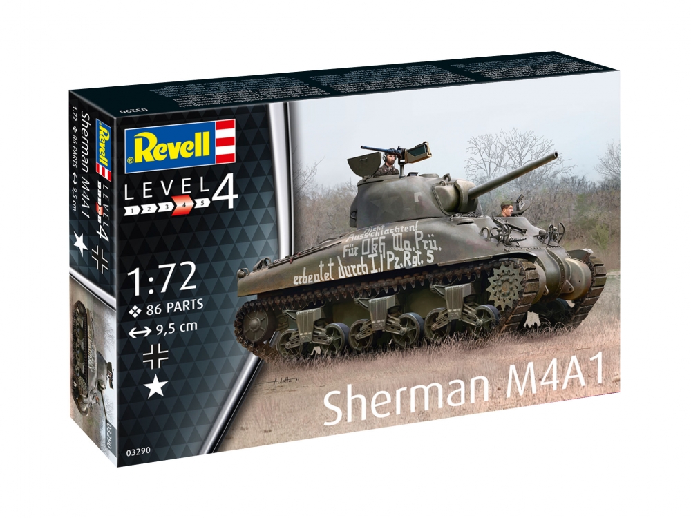 Модел за сглобяване Танк Sherman M4A1, 86 части
