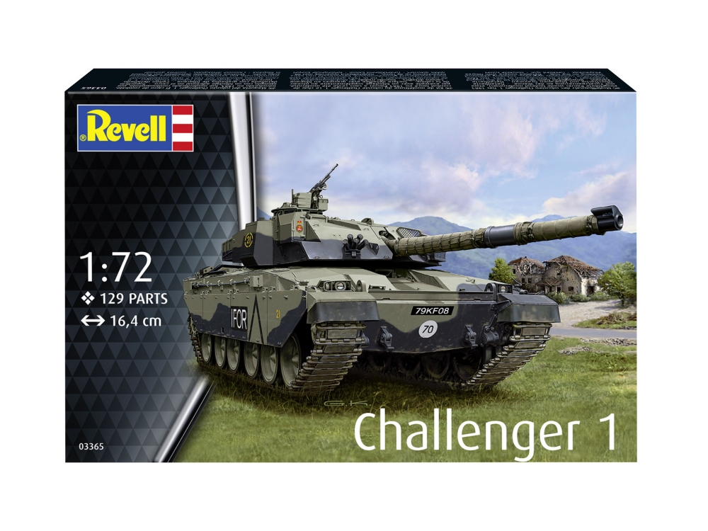 Assembly model, Revell, Challanger 1 Tank, 129 parts