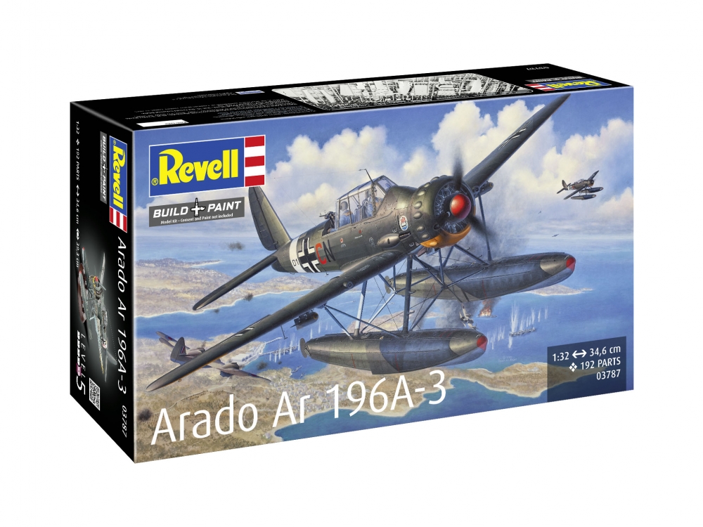Assembly model, Revell, Arado Ar196A-3 Seaplane, 192 parts