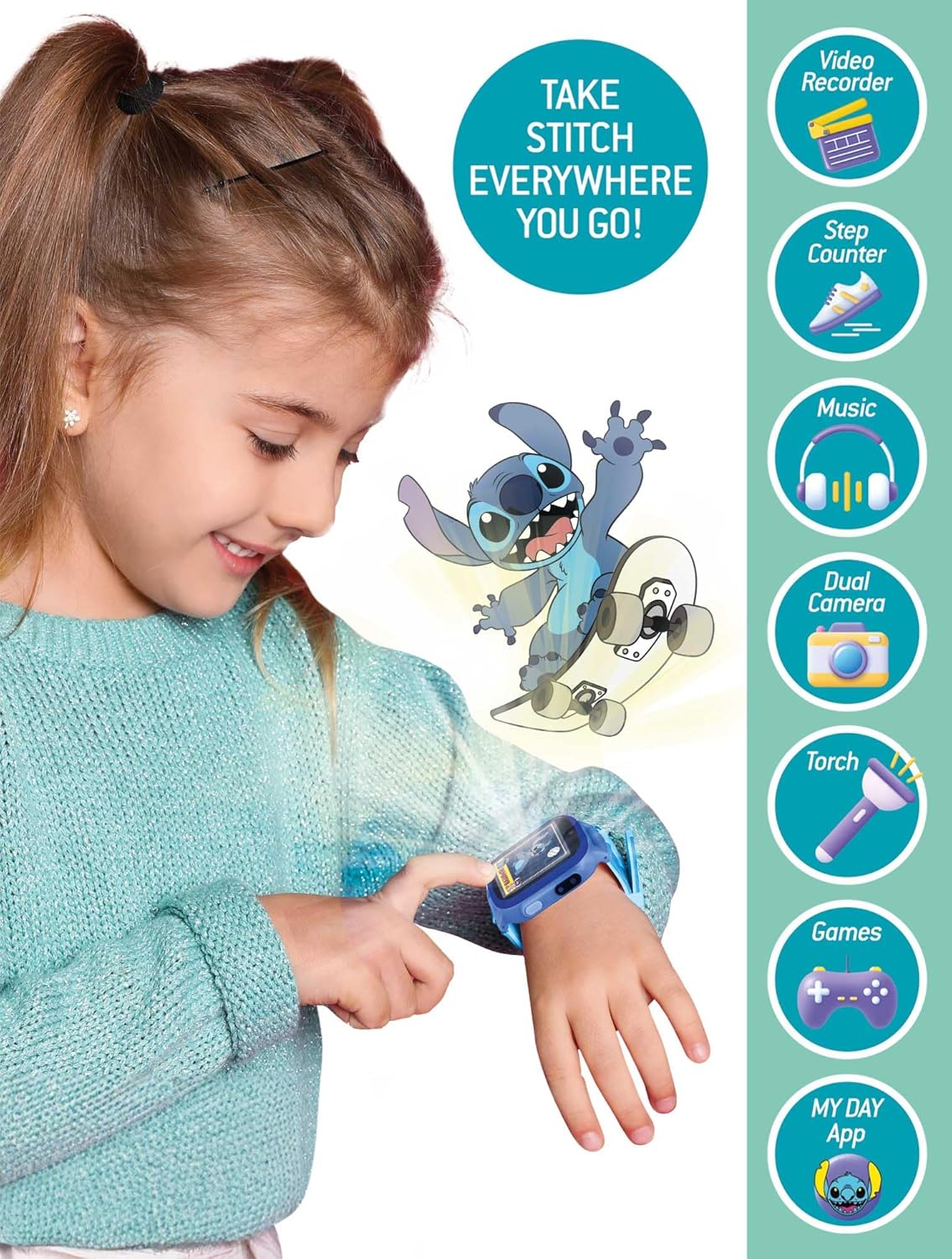 Children's smart watch, Lisciani, Stich