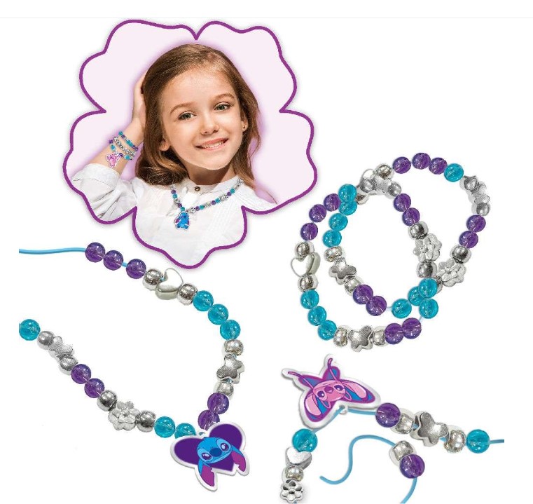 Направи си сам бижута, Lisciani, Stitch, Комплект с кутия за бижута
