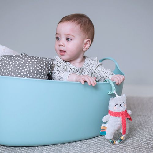 Бебешка мека дрънкалка Мечето Пол, 11.5 x 25 x 4 см