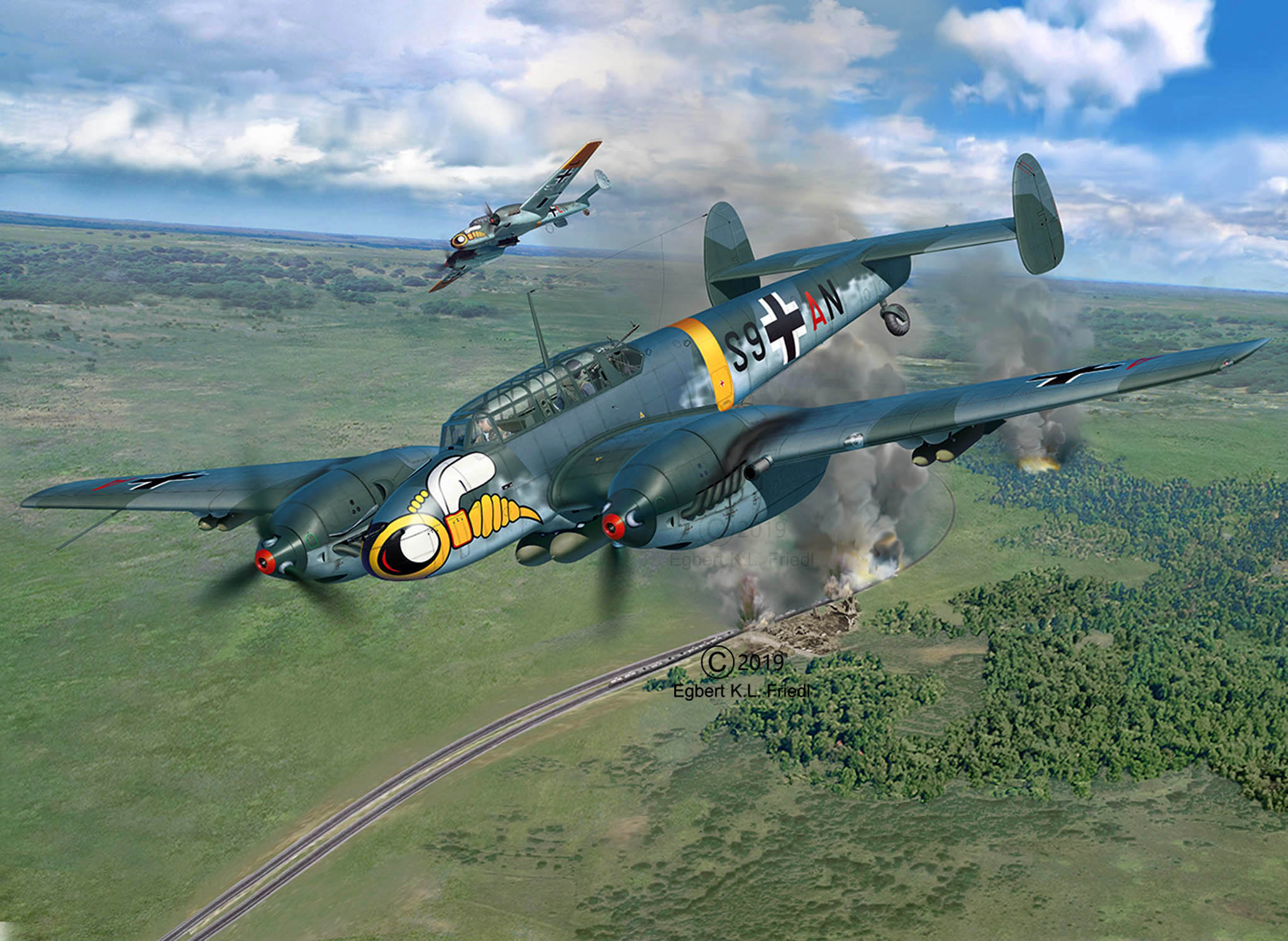 Месершмит  Bf110 C-2/C-7 - сглобяем модел