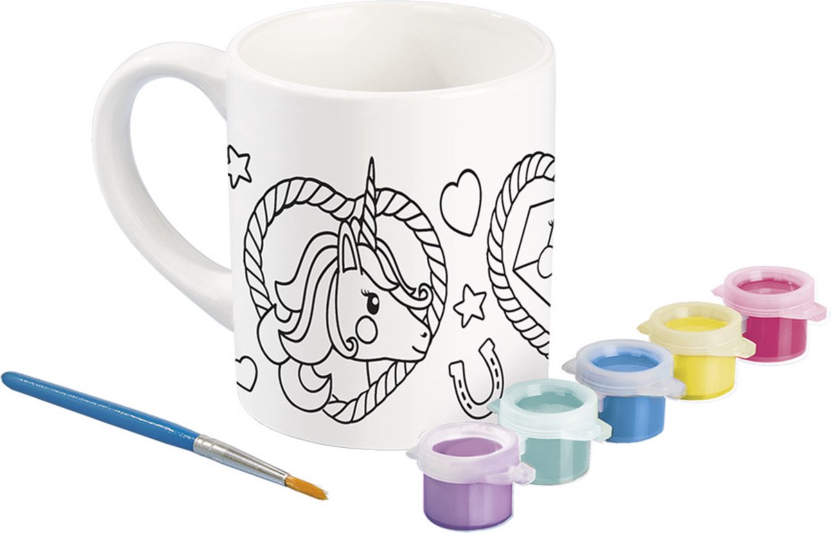 Creative kit Color your own mug, Unicorn