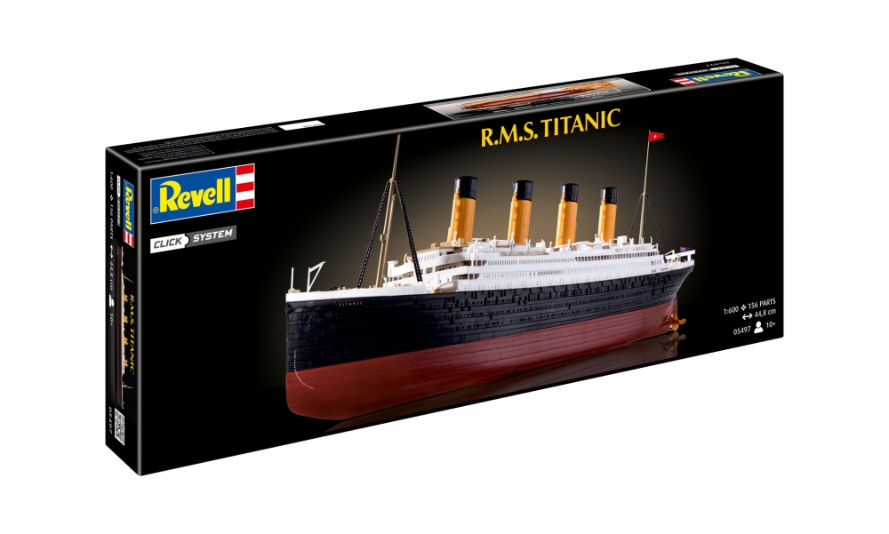 Assembly model, Revell, RMS Titanic, Without glue, 156 parts