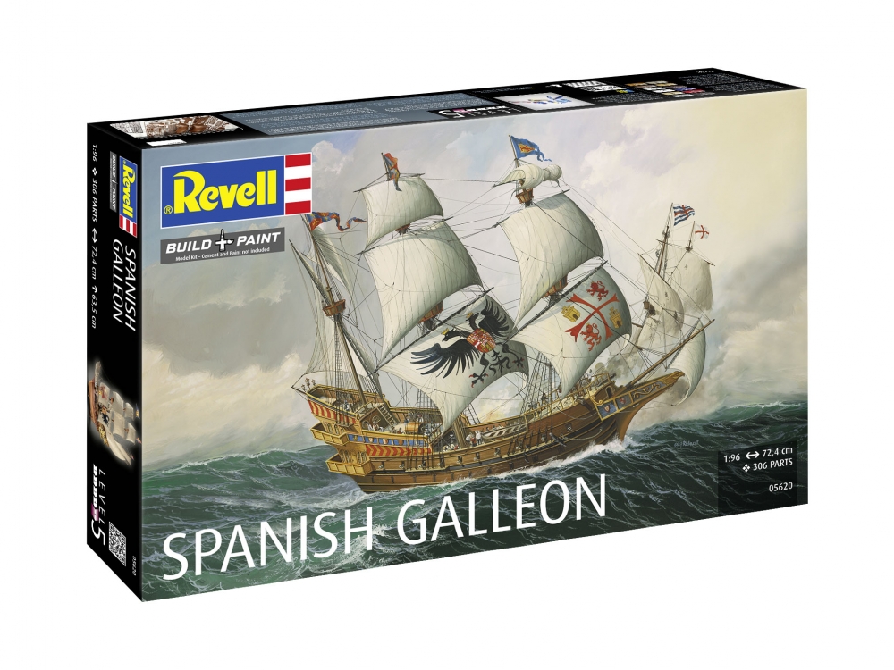 Assembly model, Revell, Spanish Galleon Ship, 306 parts