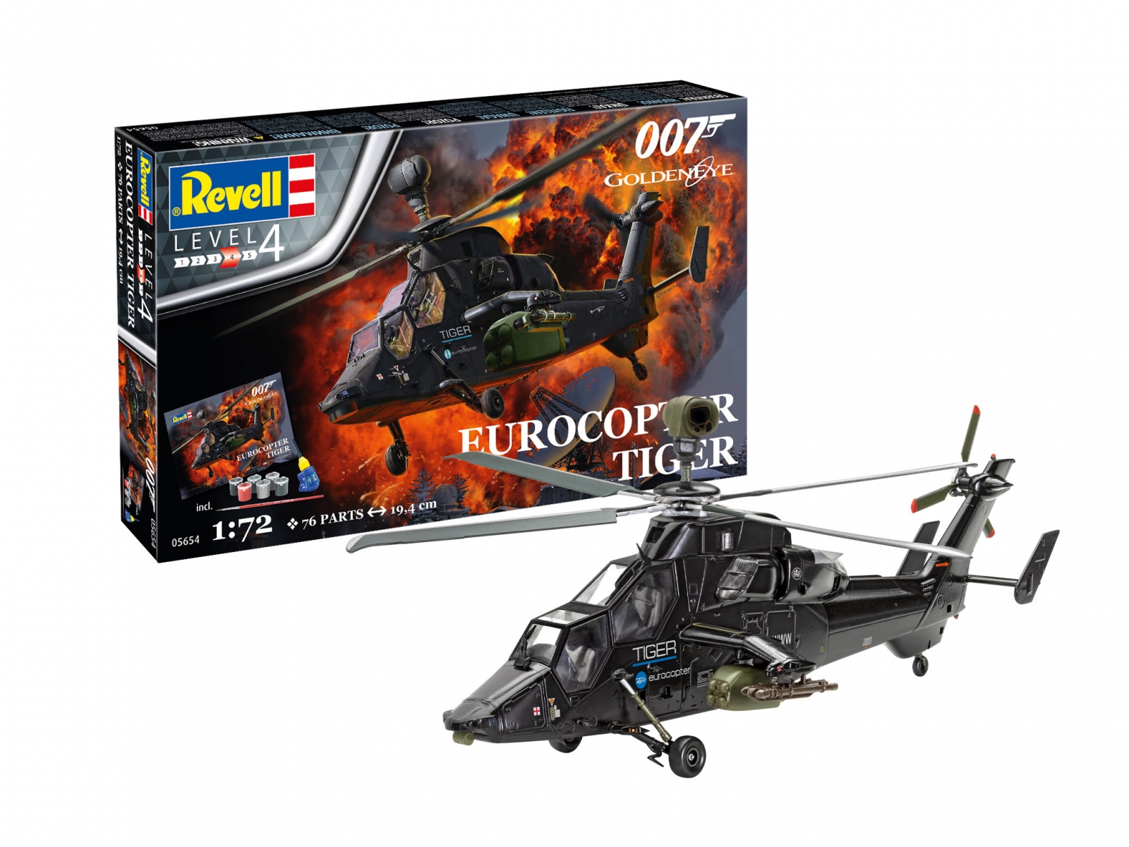 Комплект за сглобяване Eurocopter Tiger, James Bond 007 GoldenEye, 76 части
