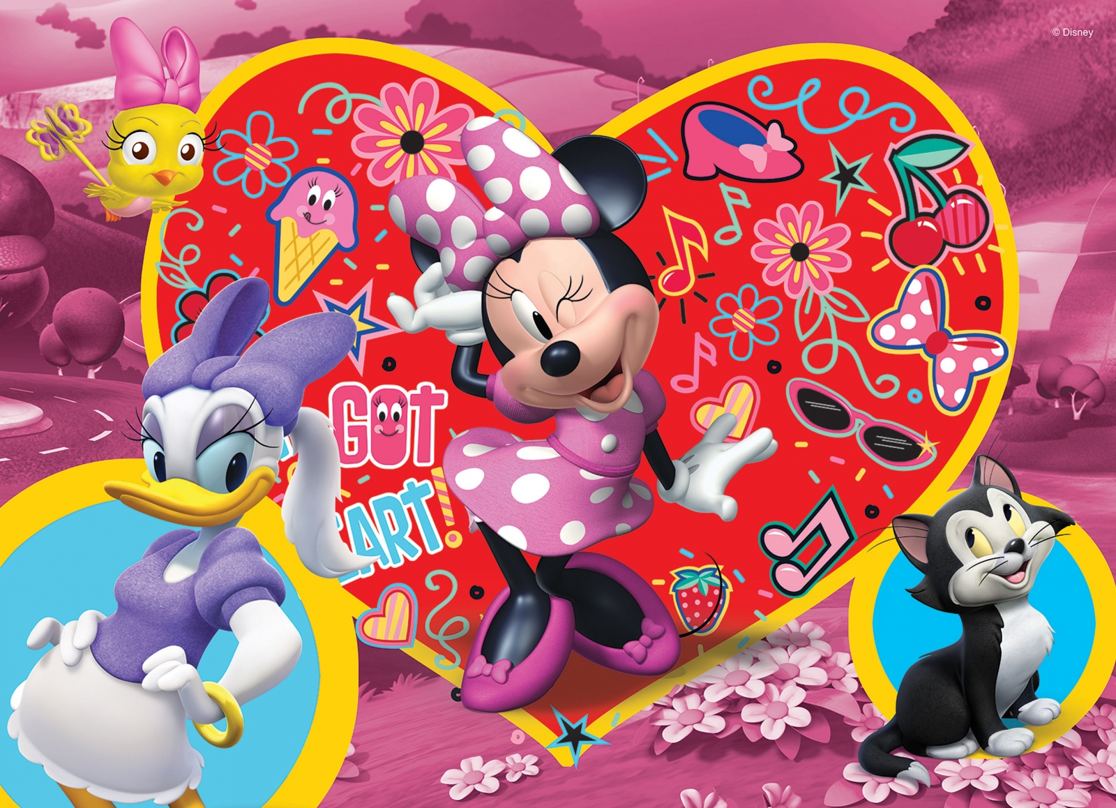 Puzzle, Lisciani, Minnie Mouse, Double-sided puzzle 108 pieces