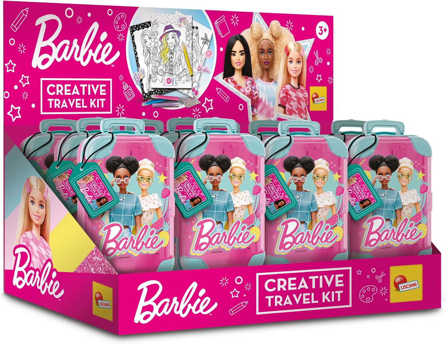 Creative set, Lisciani, Barbie, Travel suitcase with coloring and decorating