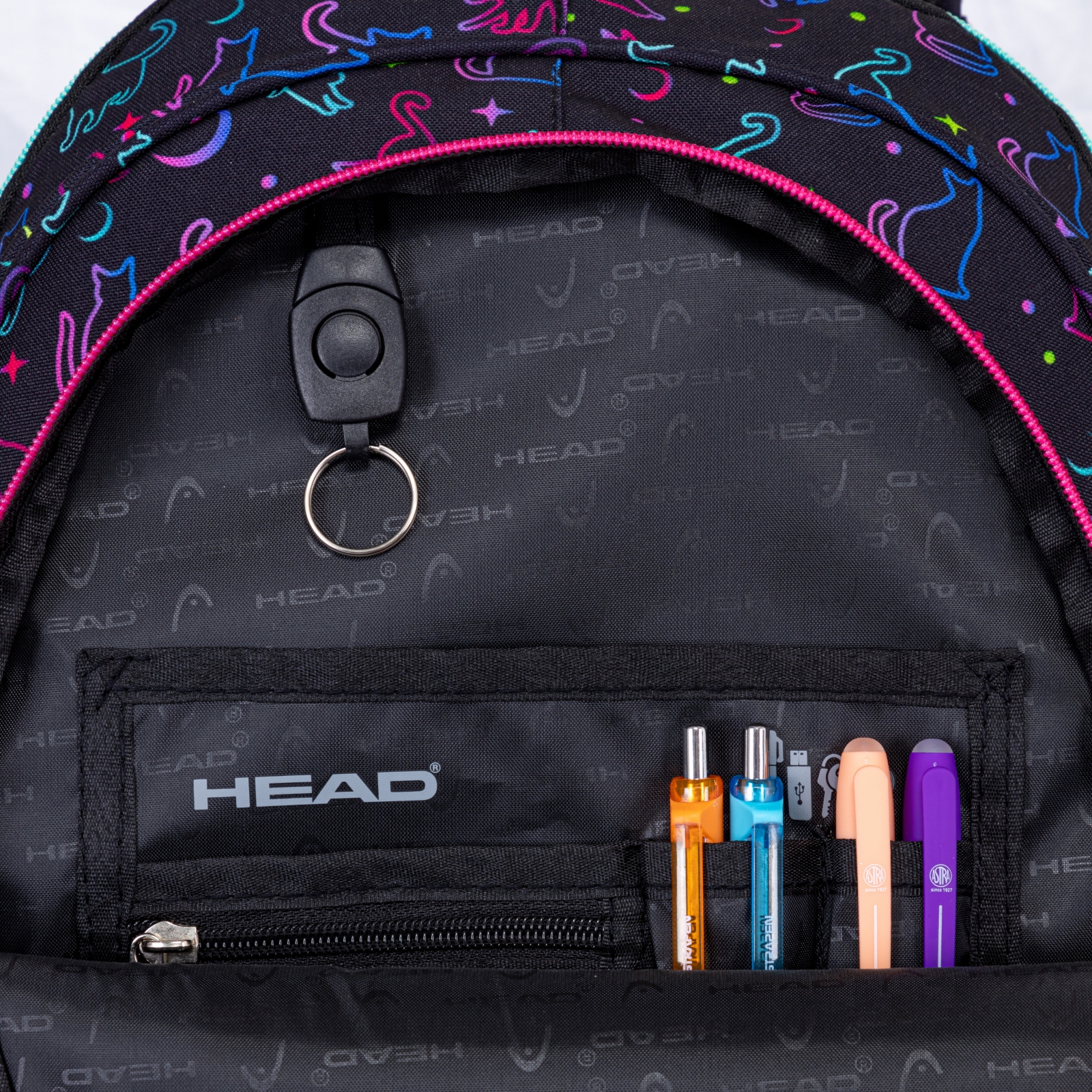 Ученическа раница HEAD Котки в тъмното, AB300, 42 х 30 х 19 см