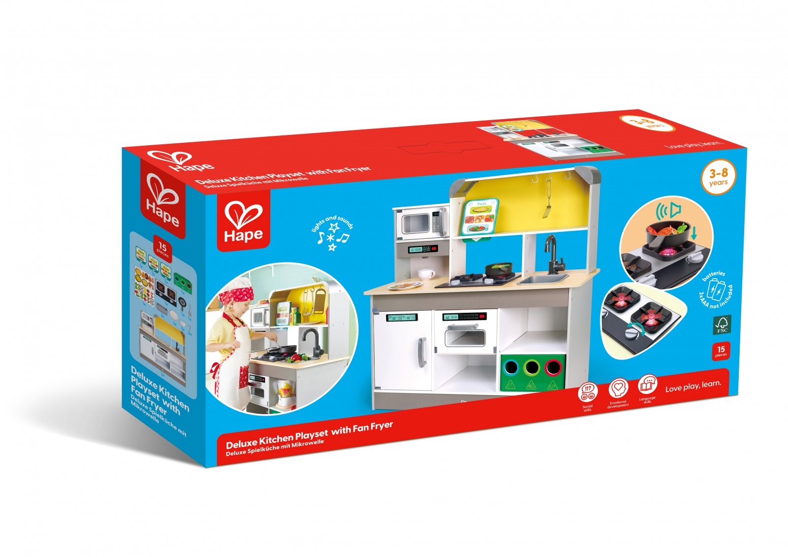 Children's play set, Hape, Deluxe kitchen with fan fryer