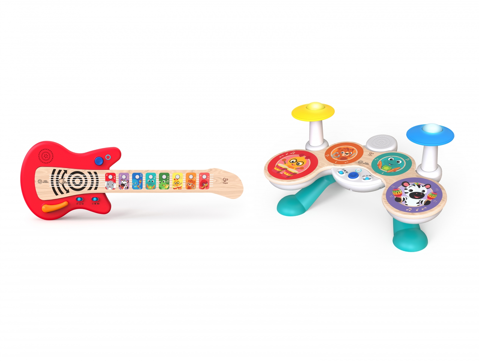 Комплект сензорни инструменти, Hape, Baby Einstein, Китара и барабани