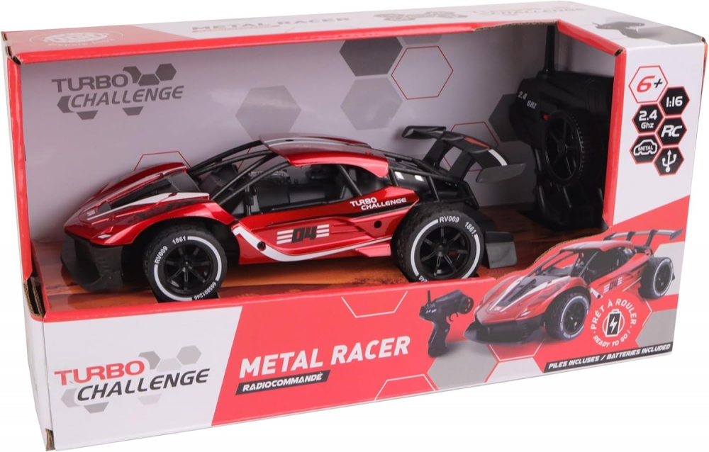 Състезателен автомобил с радиоуправление, MGM, Metal Racer, Метален, 1:16