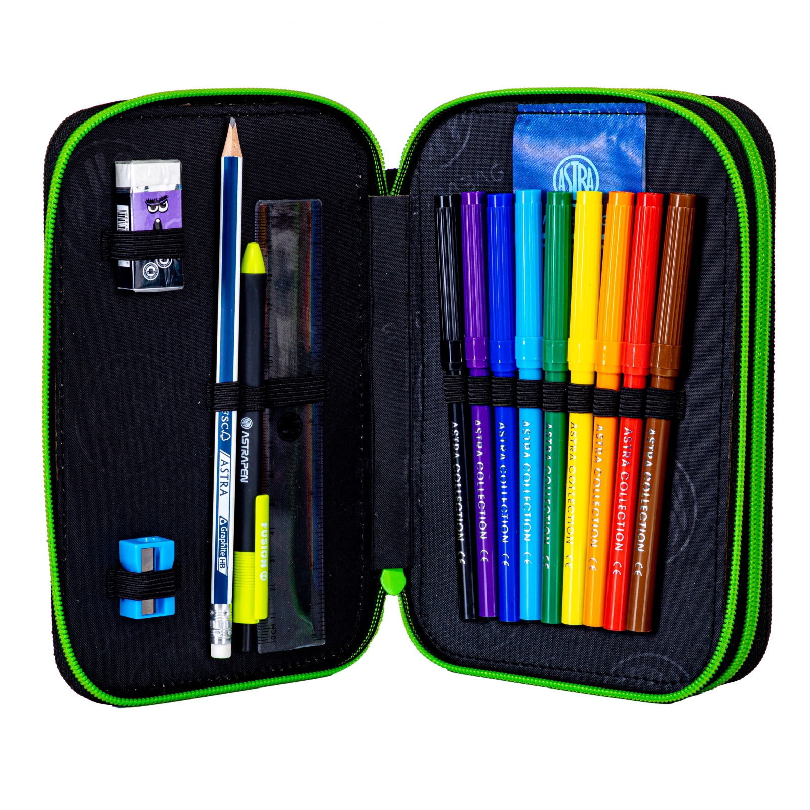 Double vanity case with accessories ASTRABAG Joystick, AC21, 20.5 x 13 x 4.5 cm