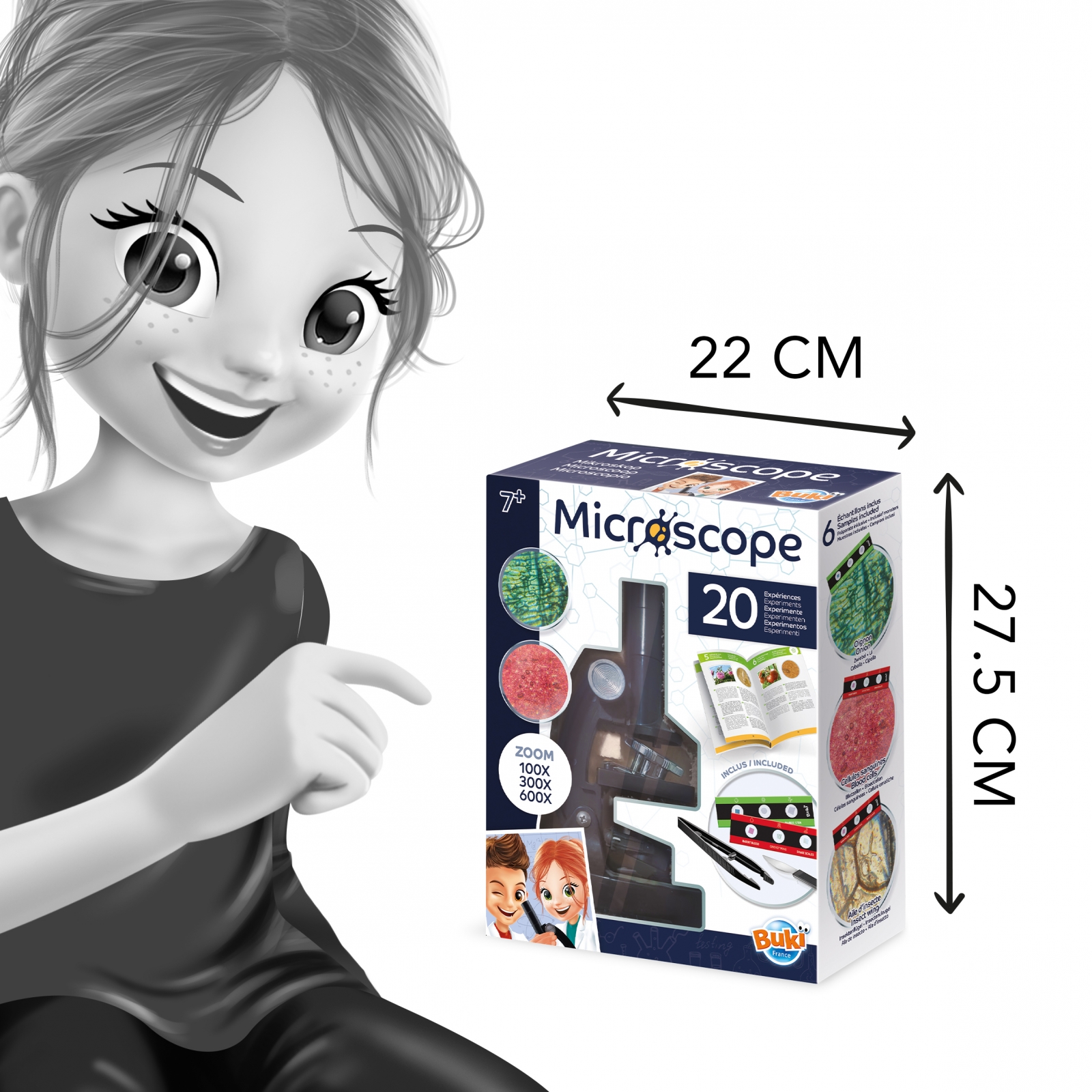 Educational kit, Buki France, Microscope, 20 experiments