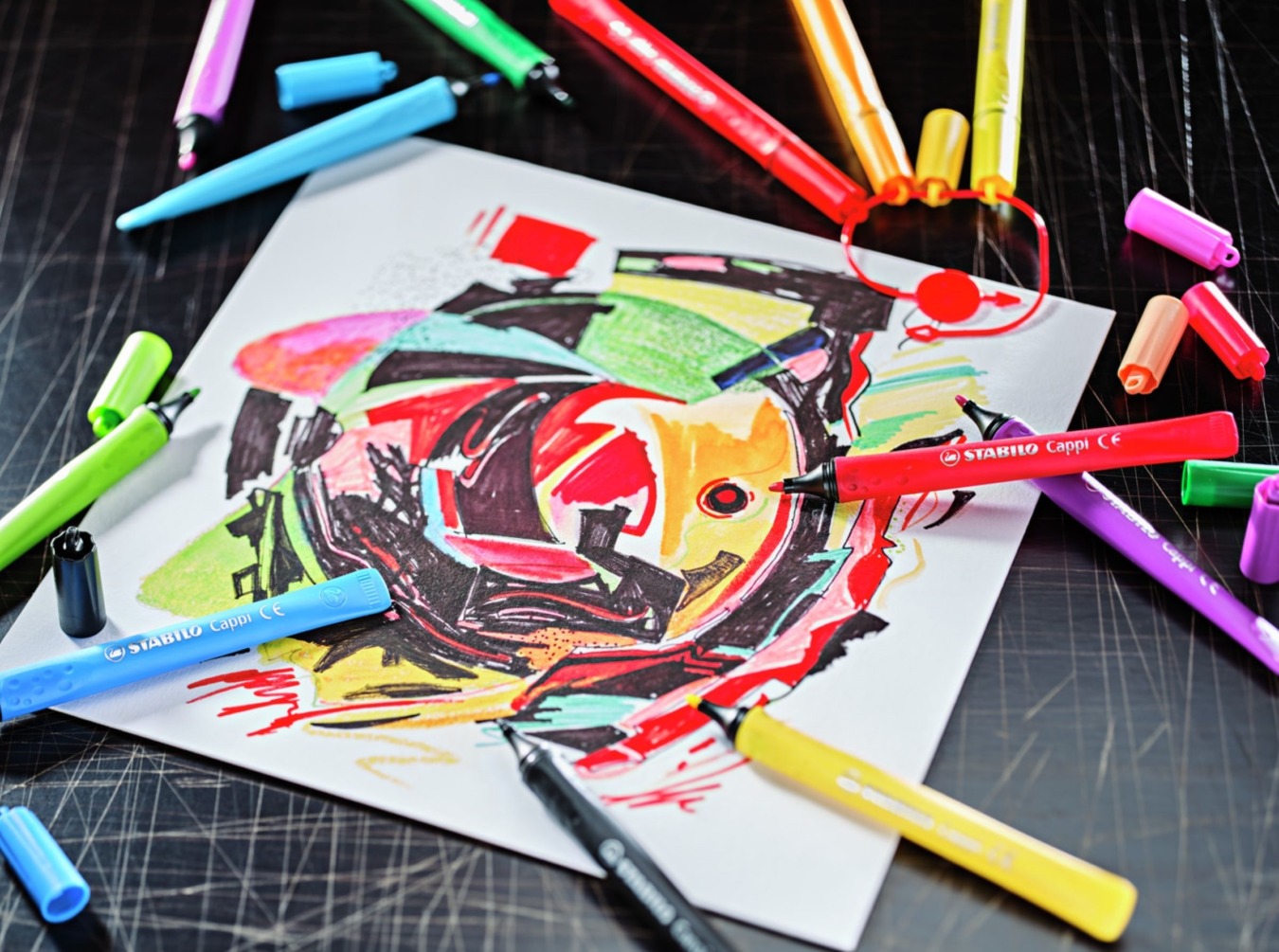 Комплект флумастери, Stabilo, Cappi Arty ST168/18-1-20, 18 цвята