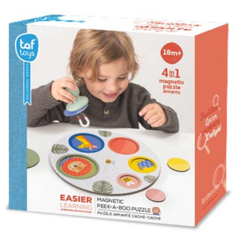 Образователна игра Магнитен пъзел Peek-A-Boo 4 в 1