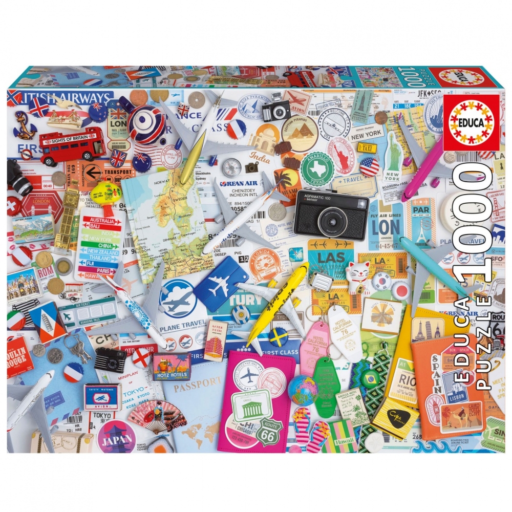 Puzzle, Educa, Tourist Collage, 1000 pieces