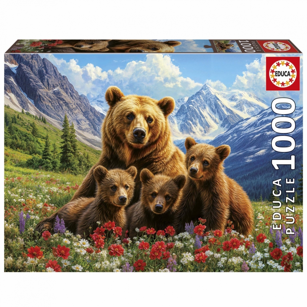Пъзел, Educa, Гризли мечки в Канада, 1000 части