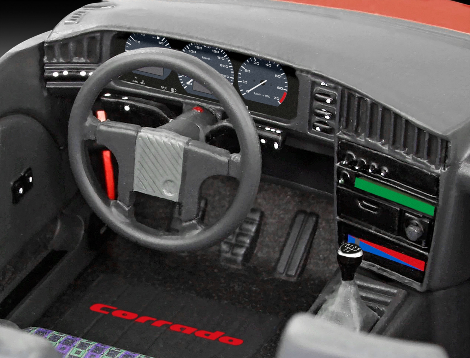 Сглобяем модел, Revell, Подаръчен комплект 35 години VW Corrado, 76 части