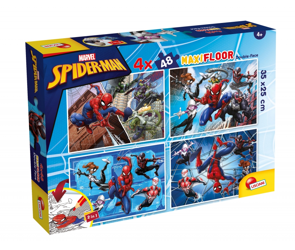 Puzzle, Lisciani, Spiderman, Double-sided puzzle 2 x 48 pieces